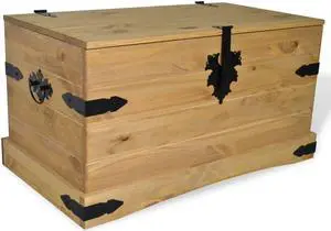 vidaXL Storage Chest Mexican Pine Corona Range Trunk Organizer Blanket Box