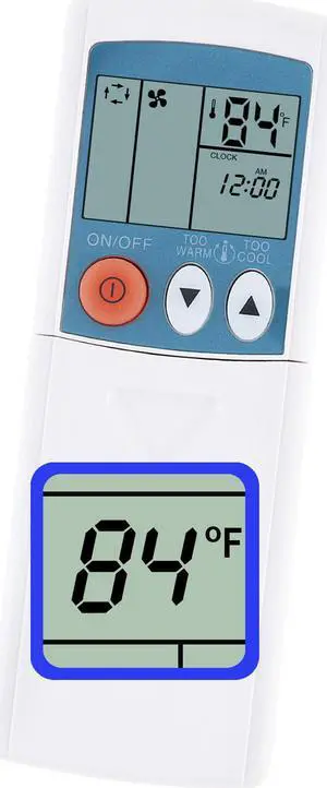 Compatible Air Conditioner Remote Control for Mitsubishi Kp3as Kp3bs Kp2es Kp2bs K2ps Kp2cs Display in Fahrenheit