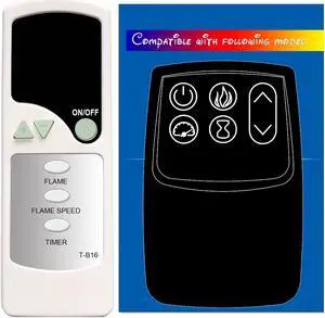 Compatible with Twin Star CHIMNEYFREE Duraflame Fireplace Stove Heater Remote Control 1811040FGL 1811040FSL 1811040CGL 2311040FGL 2311040FSL 2311040CGL 2511040FGL 2511040FSL 2511040CGL (T-B16)