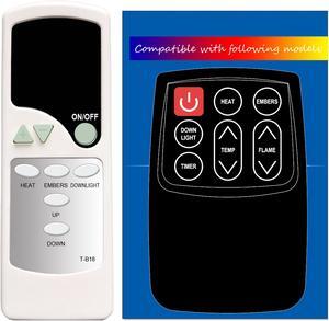 Compatible with Twin Star CHIMNEYFREE ClassicFlame Classic Flame Duraflame Fireplace Stove Heater Infrared Remote Control 39EB500ARA 39EB500GRA 39EB500GRS (T-B18)
