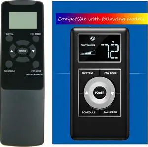 Compatible with Friedrich Air Conditioner Remote Control ES12M33-A ES12M33-B ES15M33-A YS10M10-A YS12M33-A EM18M34-A EM24M34-A YM18M34-A EL36M35-A YL24M35-A