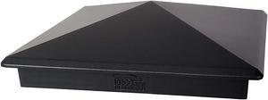 7.5" x7.5" Heavy Duty Aluminium Pyramid Post Cap for Actual 7.5" x 7.5" Wood Posts - Black
