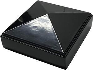 Decorex Hardware 2.5" x 2.5" Aluminium Pyramid Post Cap for Metal Posts - Pressure Fit - Black