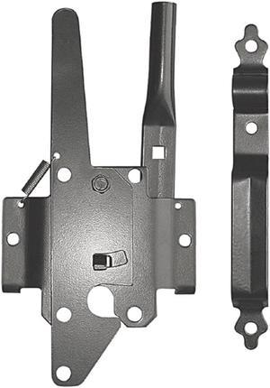 Nuvo Iron Black Deluxe Traditional Post Latch with Ultimate Handle DTPLUH