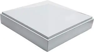 Decorex Hardware Aluminum 4" x 4" Pyramid Post Cap for 4" x 4" Metal Posts - Pressure Fit - White