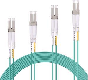 10Gtek Pack of 4,LC-LC OM3 Fiber Patch Cord, Multi-mode Duplex 50/125, LSZH, 2-Meter(6.6ft)