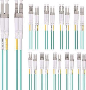 10Gtek 10-Packs,Fiber Optic Cable - LC to LC OM3 10Gb/Gigabit Multi-mode Duplex 50/125 LSZH Fiber Optic Cord for SFP Transceiver, Computer Fiber Networks and Fiber Test Equipment, 1m,  3.28ft.