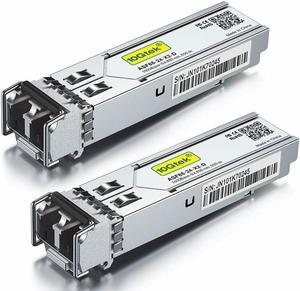 2-PACK 1.25G SFP 1000Base-SX, 850nm MMF, up to 550 Meters, for Cisco GLC-SX-MMD/SFP-GE-S, Meraki MA-SFP-1GB-SX, Fortinet, Ubiquiti UniFi UF-MM-1G, Mikrotik S-85DLC05D, TP-Link TL-SM311LM and More