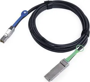 10Gtek External Mini SAS HD SFF-8644 to QSFP(SFF-8436) Hybrid SAS Cable, 30AWG, 100-Ohm, 1-m(3.3ft)