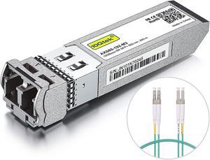 For Cisco SFP-10G-SR 10GBase-SR SFP+ Transceiver,10G 850nm MMF and OM3 LC to LC Fiber Patch Cable 1Meter(3.28ft)