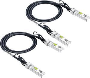 10Gtek# [2-Pack 10G SFP+ DAC Cable - 10GBASE-CU Passive Direct Attach Copper Twinax SFP Cable for Cisco SFP-H10GB-CU2M, Meraki MA-CBL-TA-2M, Fortinet, Ubiquiti UniFi, D-Link, 3-Meter(10ft)