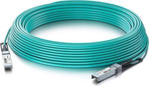 10G SFP+ AOC Cable - 10GBASE Active Optical SFP Cable for Ubiquiti UniFi, Cisco SFP-10G-AOC10M, Supermicro, Mikrotik, 10 Meters