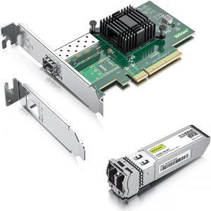 Compare to Intel X520-DA1(Intel E10G42BTDA) with a 10GBase-SR SFP+ Transceiver, 10Gb Network Card with Intel 82599EN Controller, Single SFP+, PCI Express Ethernet LAN Adapter