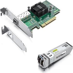 10Gtek 10Gb Network Card with a 10GBase-LR SFP+ Transceiver, Compare to Intel X520-DA1(Intel E10G42BTDA)  with Intel 82599EN Controller, Single SFP+, PCI Express Ethernet LAN Adapter