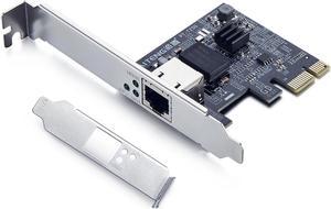 10Gtek 2.5Gbps PCIe Network Card Single RJ45 Port Adapter with Realtek RTL8125 Controller 2500/1000/100Mbps PCI Express Gigabit Ethernet NIC Card RJ45 LAN Port Controller for Desktop Gaming Office