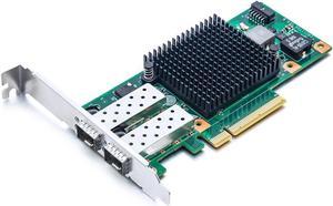 10Gtek For Intel X520-DA2(Intel E10G42BTDA) 10Gb PCI-E NIC Network Card, Dual SFP+ Port, with Intel 82599EN Controller, PCI Express Ethernet LAN Adapter Support Windows Server/Linux/VMware