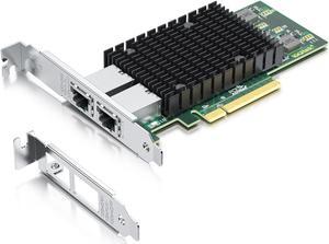 10Gtek 10Gb PCI-E NIC Network Card, Dual Copper RJ45 Port, with Intel X540 Controller, Compare to Intel X540-T2, PCI Express Ethernet LAN Adapter Support Windows Server/Windows/Linux/ESX