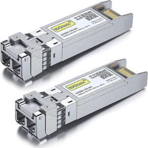 2-PACK 10GBase-SR SFP+ Transceiver, 10G 850nm MMF, up to 300 Meters, Compatible with Ubiquiti UniFi UF-MM-10G