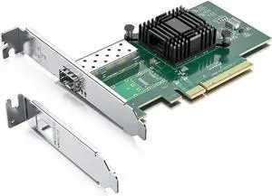 10Gtek 10Gb PCI-E NIC Network Card, Single SFP+ Port, with Intel 82599EN Controller, Ethernet LAN Adapter Support Windows Server/Linux/VMware, Compare to Intel X520-DA1(Intel E10G42BTDA)
