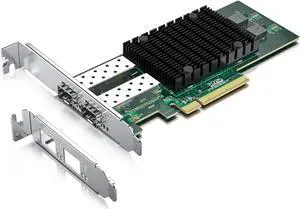 10Gtek For Intel X710DA2 Ethernet Converged Network Adapter with Intel X710-BM2 Chip,10Gb Network Card,PCIe 3.0, x8 Dual Ports, Ethernet LAN Adapter Support Windows Server/Windows/Linux/ESX