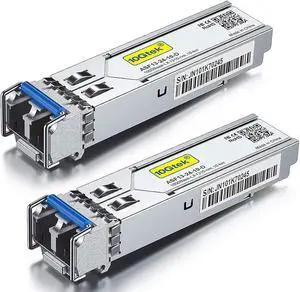 10Gtek 1G SFP Transceiver, 1000Base-LX, 1310nm SMF SingleMode Fiber Optic Module, up to 10 km, for Cisco GLC-LH-SMD, Meraki MA-SFP-1GB-LX10, Ubiquiti UniFi, Fortinet, Mikrotik, TP-Link, Pack of 2