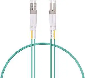10Gtek Fiber Optic Cable - LC to LC OM3 10Gb/Gigabit Multi-Mode Jumper Duplex 50/125m LSZH Fiber Optic Cord for SFP Transceiver, Aque, 1-Meter