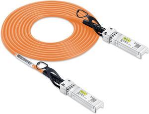 [Orange Cable] 10G SFP+ DAC Cable - 10GBASE-CU Passive Direct Attach Copper Twinax SFP Cable for Cisco SFP-H10GB-CU2M, Ubiquiti, D-link, Supermicro, Netgear, Mikrotik, ZTE Devices, 2meter/6.6FT