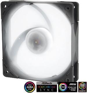 Scythe Kaze Flex PWM, Premium Quiet RGB Case Fan, 4-Pin, 1200RPM, No Controller Included, Single Pack (120x25mm, RGB LED)
