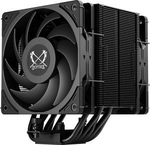 Scythe Mugen 6 Dual Fan Black Edition CPU Air Cooler, Intel LGA1700, LGA1151, AMD AM5, AM4 support ,120mm, Single Tower,  Aluminium Top Cover (Mugen 6 Dual Fan Black Edition)