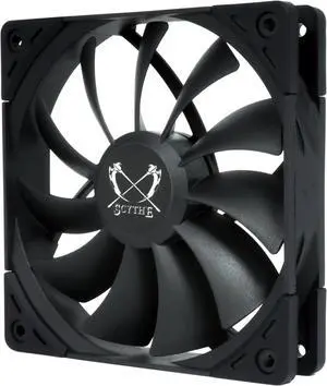 Scythe Kaze Flex II 120 PWN - 2000RPM 120mm x 25mm Air Flow Optimized Quiet Operating Computer Case Fan, Fluid Dynamic Bearing, 4-Pin Connector, Single Pack