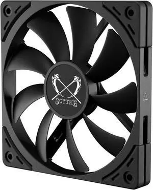 Scythe Kaze Flex II 120 Slim PWN - 1200 RPM, 120mm x15mm Premium Quiet Operating Computer Case Fan, Fluid Dynamic Bearing, 4-Pin Connector, Single Pack, Black