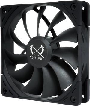 Scythe Kaze Flex II 120 PWN - 1500 RPM, 120mm x 25mm Air Flow Optimized Quiet Operating Computer Case Fan, Fluid Dynamic Bearing, 4-Pin Connector, Single Pack, Black