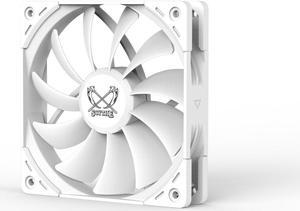 Scythe Kaze Flex II 120 PWN - 2000RPM 120mm x 25mm Air Flow Optimized Quiet Operating Computer Case Fan, Fluid Dynamic Bearing, 4-Pin Connector, Single Pack, White colour