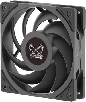Scythe Wonder Tornado 120 PWN - 2500 RPM, 120mm x 25mm High-Performance Computer Case Fan, Fluid Dynamic Bearing, 4-Pin Connector, Single Pack, Black
