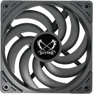 Scythe Wonder Tornado 120 PWN Slim - 2000 RPM, 120mm x 15mm High-Performance Computer Case Fan, Fluid Dynamic Bearing, 4-Pin Connector, Single Pack, Black