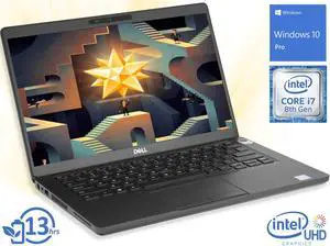 Dell Latitude 5400 Notebook, 14" FHD Touch Display, Intel Core i7-8665U Upto 4.8GHz, 8GB RAM, 256GB NVMe SSD, HDMI, DisplayPort via USB-C, Card Reader, Wi-Fi, Bluetooth, Windows 10 Pro Dell Latitude 5400 Notebook, 14" FHD Touch Display, Intel Core i7-8665U Upto 4.8GHz, 8GB RAM, 256GB NVMe SSD, HDMI, DisplayPort via USB-C, Card Reader, Wi-Fi, Bluetooth, Windows 10 Pro
