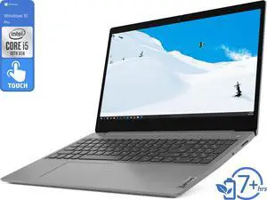 Lenovo IdeaPad 3 Notebook, 15.6" HD Touch Display, Intel Core i5-1035G1 Upto 3.6GHz, 12GB RAM, 128GB NVMe SSD, HDMI, Wi-Fi, Bluetooth, Windows 10 Pro S