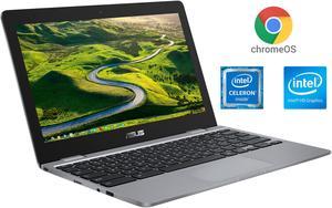 ASUS Chromebook 12 116 HD Display Intel Celeron N3350 Upto 24GHz 4GB RAM 32GB eMMC Card Reader WiFi Bluetooth Chrome OS
