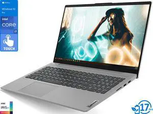 Lenovo IdeaPad 5 Notebook, 15.6" IPS FHD Touch Display, Intel Core i7-1165G7 Upto 4.7GHz, 8GB RAM, 512GB NVMe SSD, HDMI, DisplayPort via USB-C, Card Reader, Wi-Fi, Bluetooth, Windows 10 Pro