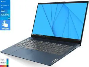 Lenovo IdeaPad 5 Laptop, 15.6" IPS FHD Touch Display, Intel Core i5-1135G7 Upto 4.2GHz, 8GB RAM, 512GB NVMe SSD, HDMI, DisplayPort via USB-C, Card Reader, Wi-Fi, Bluetooth, Windows 10 Pro