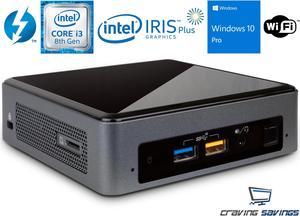 Intel NUC8i3BEK Mini PC/HTPC, Intel Core i3-8109U Up to 3.6GHz , 8GB RAM, 256GB NVMe SSD, Wifi, Bluetooth 5.0, 4K Support, Dual Monitor Capable, Windows 10 Pro