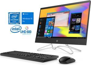 HP 21.5" All-In-One Desktop PC - Black, Intel Dual-Core Celeron J4005 Upto 2.7GHz, 8GB RAM, 256GB SSD, DVD-RW, HDMI Out, Card Reader, Wi-Fi, Bluetooth, Windows 10 Pro