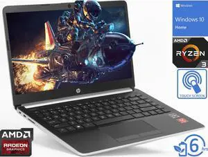 HP 14 Notebook, 14" HD Touch Display, AMD Ryzen 3 3200U Upto 3.5GHz, 16GB RAM, 512GB NVMe SSD, Vega 3, HDMI, Card Reader, Wi-Fi, Bluetooth, Windows 10 Pro S HP 14 Notebook, 14" HD Touch Display, AMD Ryzen 3 3200U Upto 3.5GHz, 16GB RAM, 512GB NVMe SSD, Vega 3, HDMI, Card Reader, Wi-Fi, Bluetooth, Windows 10 Pro S