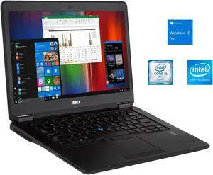 Dell Latitude E7450 Notebook, 14" FHD, Intel Dual-Core i5-5300U Upto 2.9GHz, 16GB RAM, 256GB SSD, HDMI, MiniDP, Card Reader, Backlit Keyboard, Wi-Fi, Bluetooth, Windows 10 Pro
