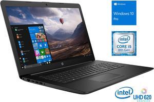 HP 17 Notebook, 17.3" HD+ Display, Intel Core i5-8265U Upto 3.9GHz, 8GB RAM, 512GB NVMe SSD, DVDRW, HDMI, Card Reader, Wi-Fi, Bluetooth, Windows 10 Pro