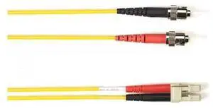 Black Box FOLZHSM-STLC-YL-121 ST/LC OS2 Singlemode Fiber Optic Cable Yellow 121ft
