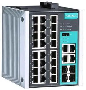 Moxa Managed 24-Ports GigaBit Ethernet Switch EDS-528E-4GTXSFP-HV