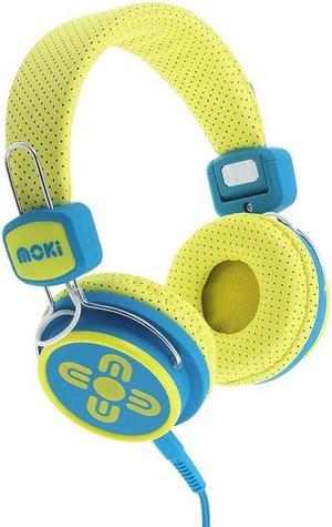 Moki ACC-HPKSYB Kid Safe Volume Limited Yellow & Blue Headphones