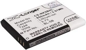 950mAh Battery for Vertu Constellation, BL-5V, Nokia BL-5B