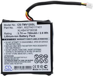 700mAh Battery for TomTom Via 120, 125, 1405TM, Live, Euro, 4EH44, KM1